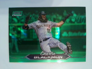 2024 Stadium Club Baseball Chrome Green Refractors Charlie Blackmon #121