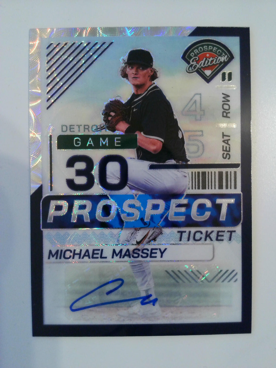 2024 Prospect Edition Purple Scope Signatures Holo 29/49 Michael Massey #50