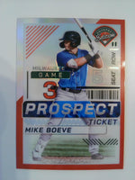 2024 Panini Prospect Edition Baseball Red Holo 081/199 Mike Boeve #69