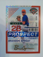 2024 Panini Prospect Edition Red Power Signatures Holo 55/99 Brandon Sproat #92