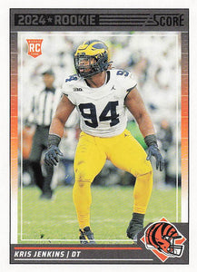 2024 Score Football Kris Jenkins #361 Rookie