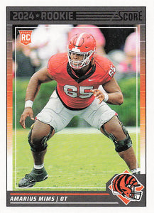 2024 Score Football Amarius Mims #329 Rookie