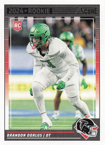 2024 Score Football Brandon Dorlus #346 Rookie
