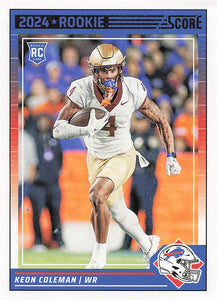 2024 Score Football Keon Coleman #337 Rookie