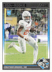 2024 Score Football Jonathon Brooks #365 Rookie