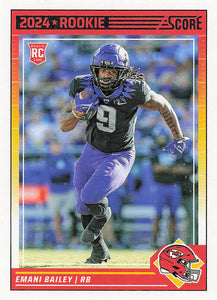 2024 Score Football Emani Bailey #394 Rookie