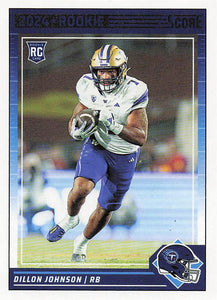 2024 Score Football Dillon Johnson #301 Rookie