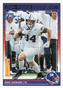 2024 Score Football Theo Johnson #375 Rookie