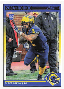 2024 Score Football Blake Corum #389 Rookie