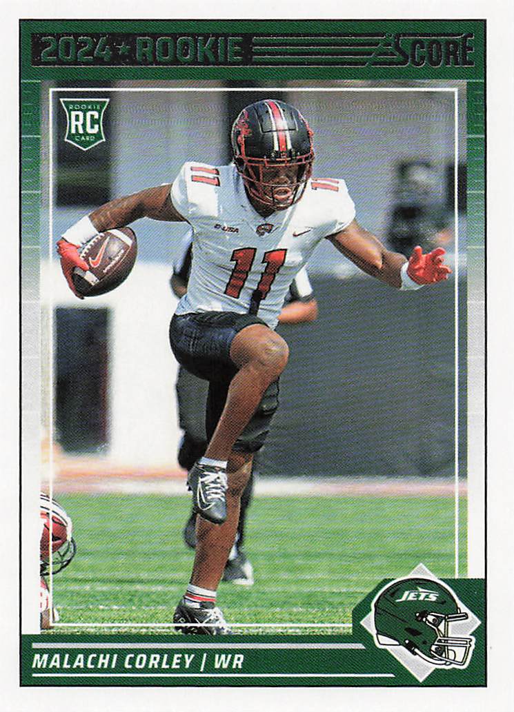 2024 Score Football Malachi Corley #350 Rookie