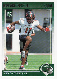 2024 Score Football Malachi Corley #350 Rookie