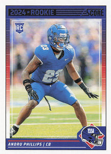 2024 Score Football Andru Phillips #349 Rookie