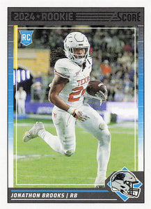 2024 Score Football Jonathon Brooks #365 Rookie