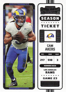2022 Panini Contenders Football Cam Akers #48