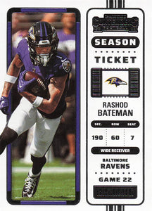 2022 Panini Contenders Football Rashod Bateman #6