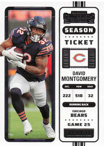 2022 Panini Contenders Football David Montgomery #22