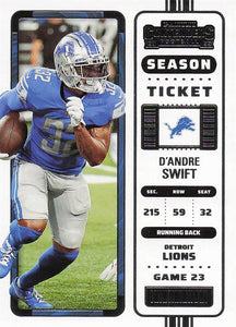2022 Panini Contenders Football D'Andre Swift #35
