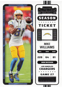 2022 Panini Contenders Football Mike Williams #74