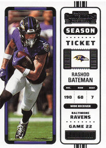 2022 Panini Contenders Football Rashod Bateman #6