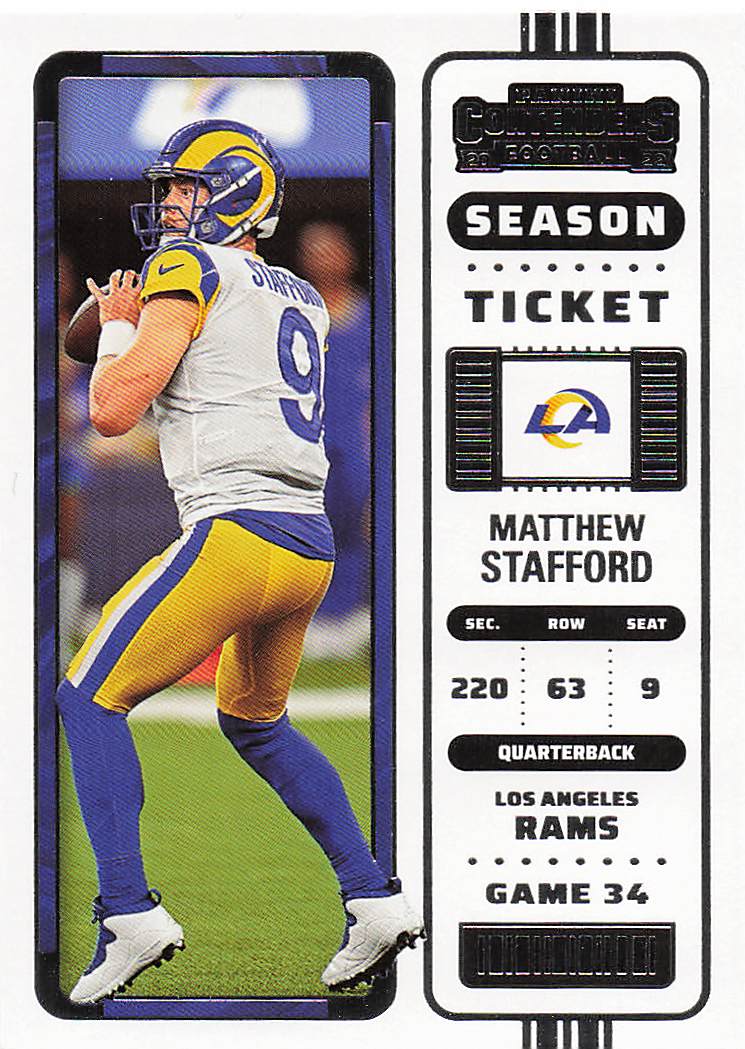 2022 Panini Contenders Football Matthew Stafford #47