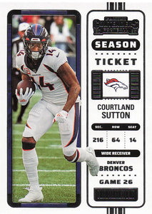 2022 Panini Contenders Football Courtland Sutton #32