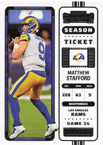 2022 Panini Contenders Football Matthew Stafford #47