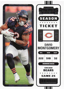 2022 Panini Contenders Football David Montgomery #22