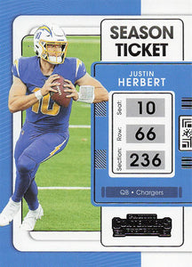 2021 Panini Contenders Football Justin Herbert #51
