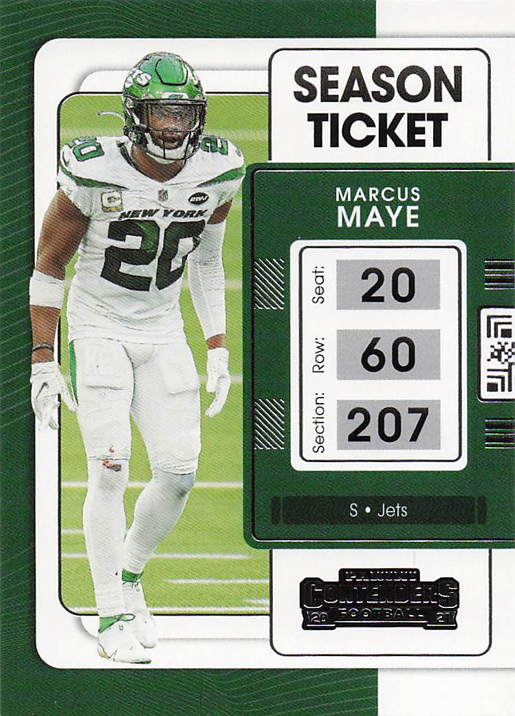 2021 Panini Contenders Football Marcus Maye #77