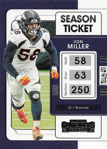 2021 Panini Contenders Football Von Miller #30