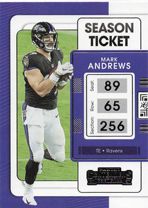 2021 Panini Contenders Football Mark Andrews #9