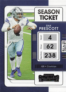 2021 Panini Contenders Football Dak Prescott #25