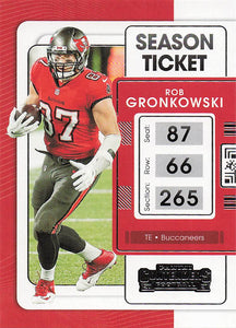 2021 Panini Contenders Football Rob Gronkowski #93