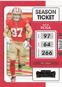 2021 Panini Contenders Football Nick Bosa #90