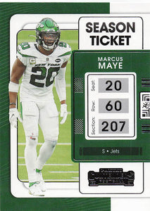 2021 Panini Contenders Football Marcus Maye #77