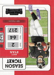 2021 Panini Contenders Football Matt Ryan #4
