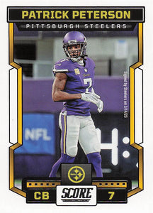 2023 Score Football Patrick Peterson #117