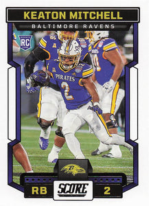 2023 Score Football Keaton Mitchell #334 Rookie