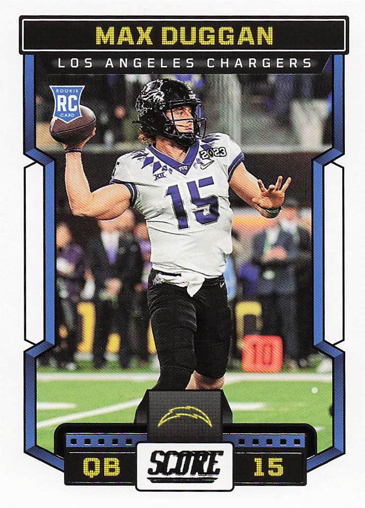 2023 Score Football Max Duggan #308 Rookie