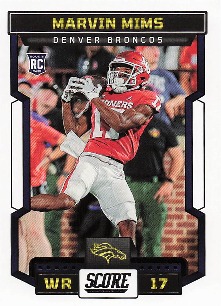 2023 Score Football Marvin Mims #354 Rookie