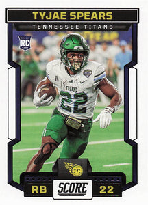 2023 Score Football Tyjae Spears #325 Rookie