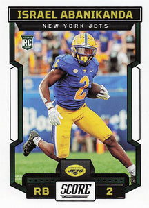 2023 Score Football Israel Abanikanda #326 Rookie