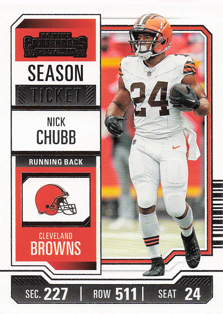 2023 Panini Contenders Football Season Ticket Retail Nick Chubb #26