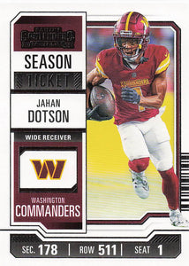 2023 Panini Contenders Football Jahan Dotson #99