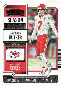 2023 Panini Contenders Football Season Ticket Retail Harrison Butker #49