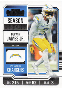 2023 Panini Contenders Football Season Ticket Retail Derwin James Jr. #57