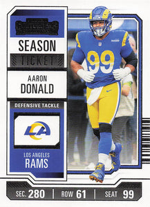 2023 Panini Contenders Football Season Ticket Retail Aaron Donald #60