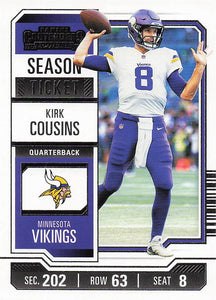 2023 Panini Contenders Football Season Ticket Retail Kirk Cousins #68