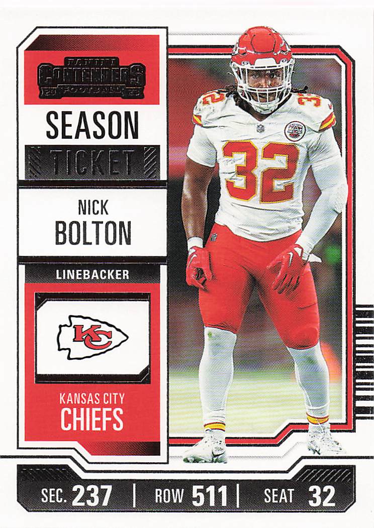 2023 Panini Contenders Football Season Ticket Retail Nick Bolton #50