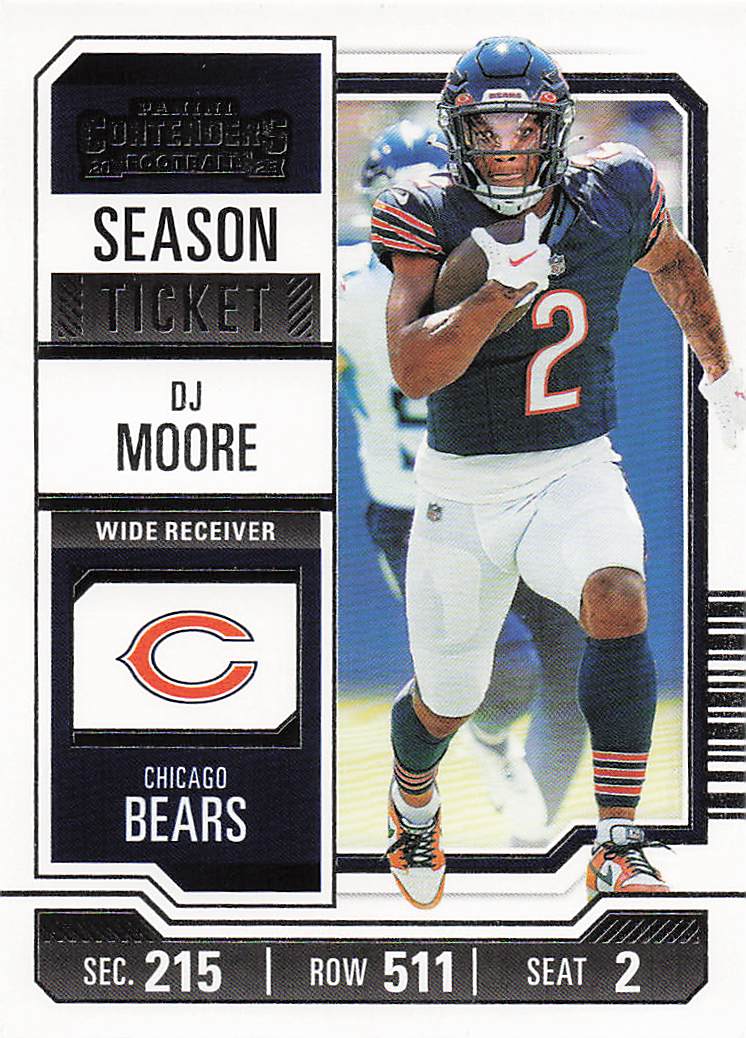 2023 Panini Contenders Football Season Ticket Retail DJ Moore #18